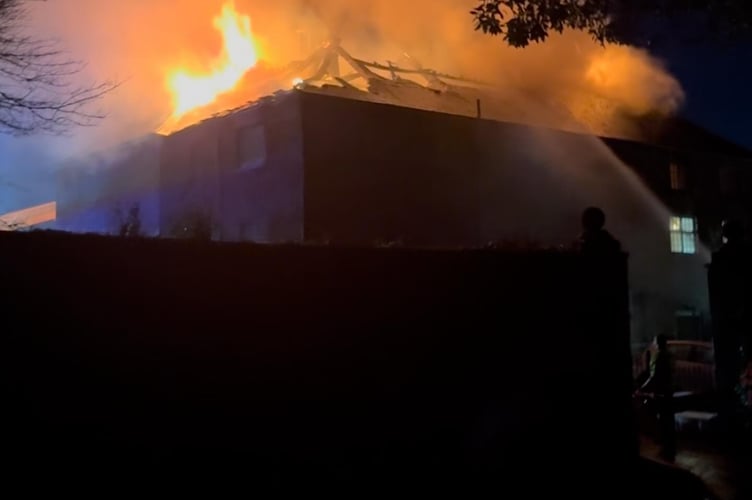 A fire took hold in the roofspace of a residential property on Tuesday February 4 at the Barrow Centre at Mt Edgcumbe which also houses a cafe, shops and businesses. (Picture: The Farriers Cafe)