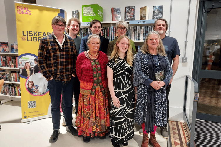 Back (from left to right): Caleb Barron (Competition Judge), Ryan Hooper (Adult Winner), Jackie Taylor (Adult Winner), Graeme Sandford (Cornish Language Winner)
Front: Simon Armitage, Pascale Petit, Rosie Kersley-Williamson (Young Poets Winner), Nell Carroll-Turner (Liskeard Library Writer in Residence)