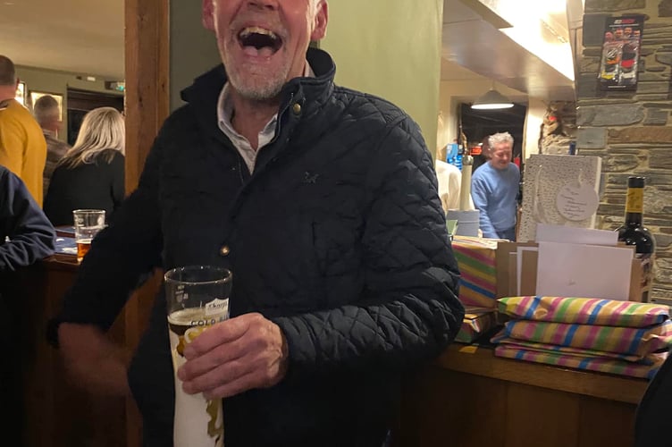 Hatt locals crowded into the local pub at the end of February to give retiring postie of 37 years, Jon Cook, a rousing send off. (Picture: Jeanette Taylor)