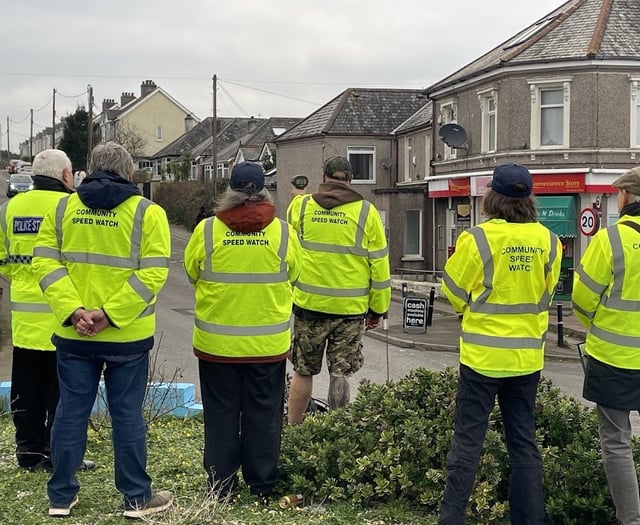 Volunteers help tackle speeding on streets of Saltash